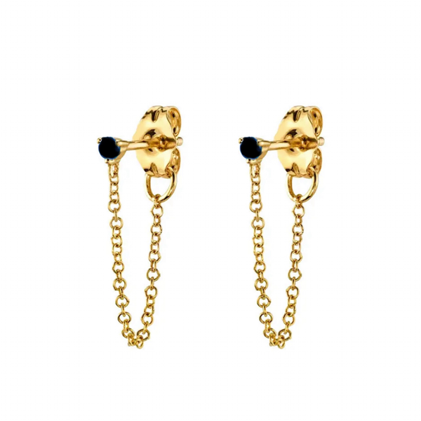 Alma black little stud Earrings