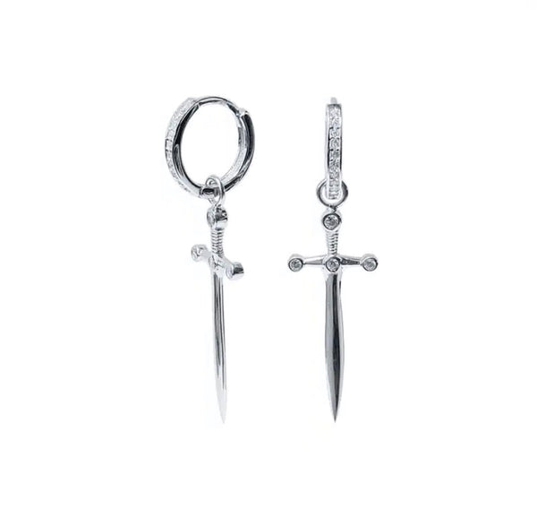 Sword Silver Mini Earrings