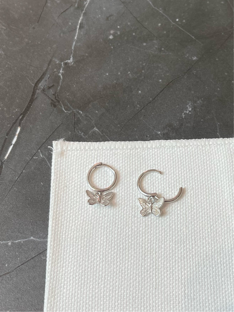 Silver butterfly Mini Earrings