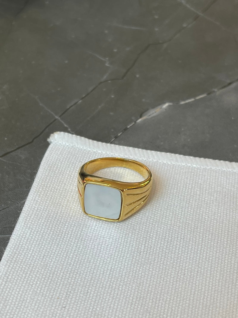 Insider mother of pearl ring