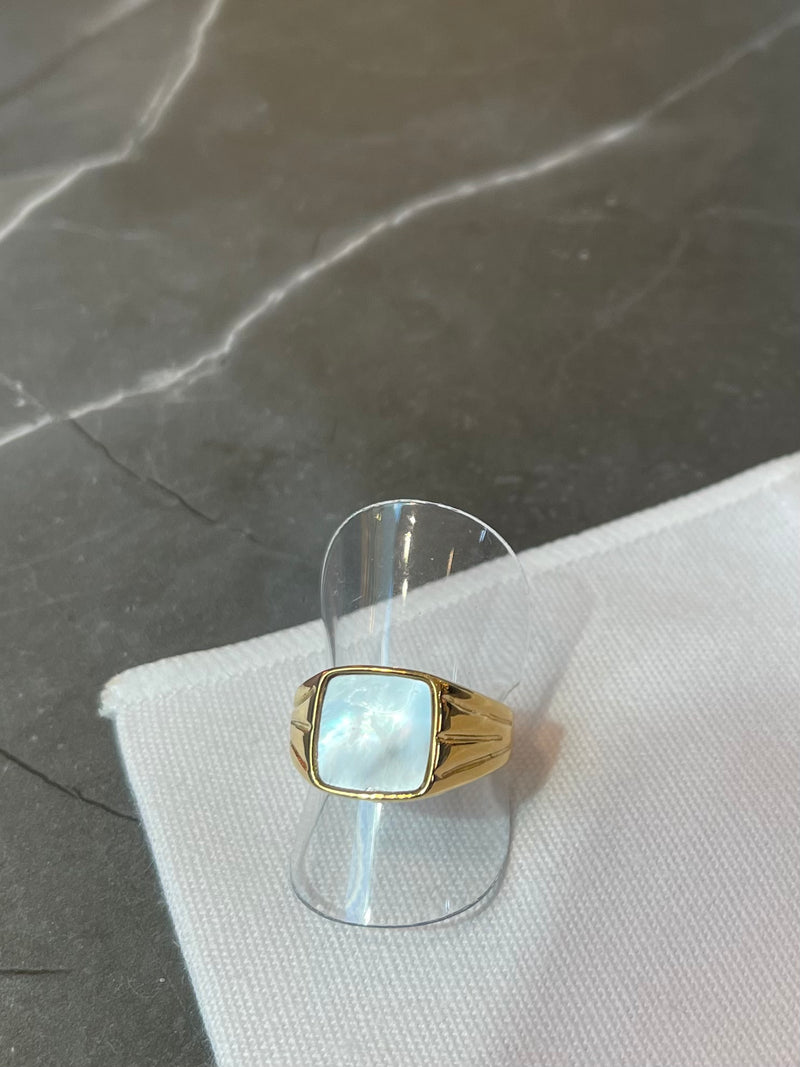 Insider mother of pearl ring